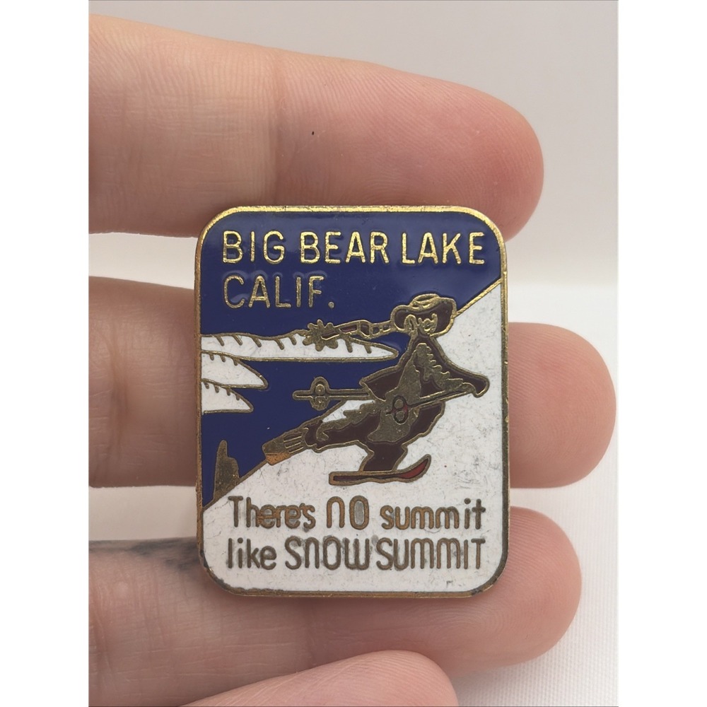 Big Bear Lake California There’s No Summit Like Snow Summit Ski Lapel Hat Pin